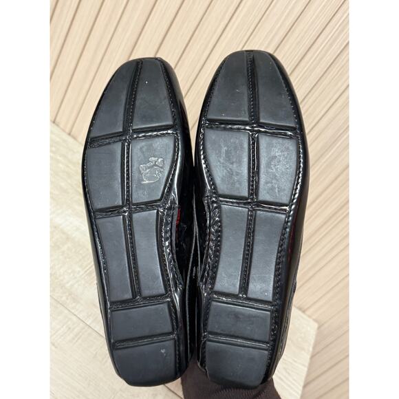 Prada Black Leather Loafers Classic Flats - Picture 6 of 16
